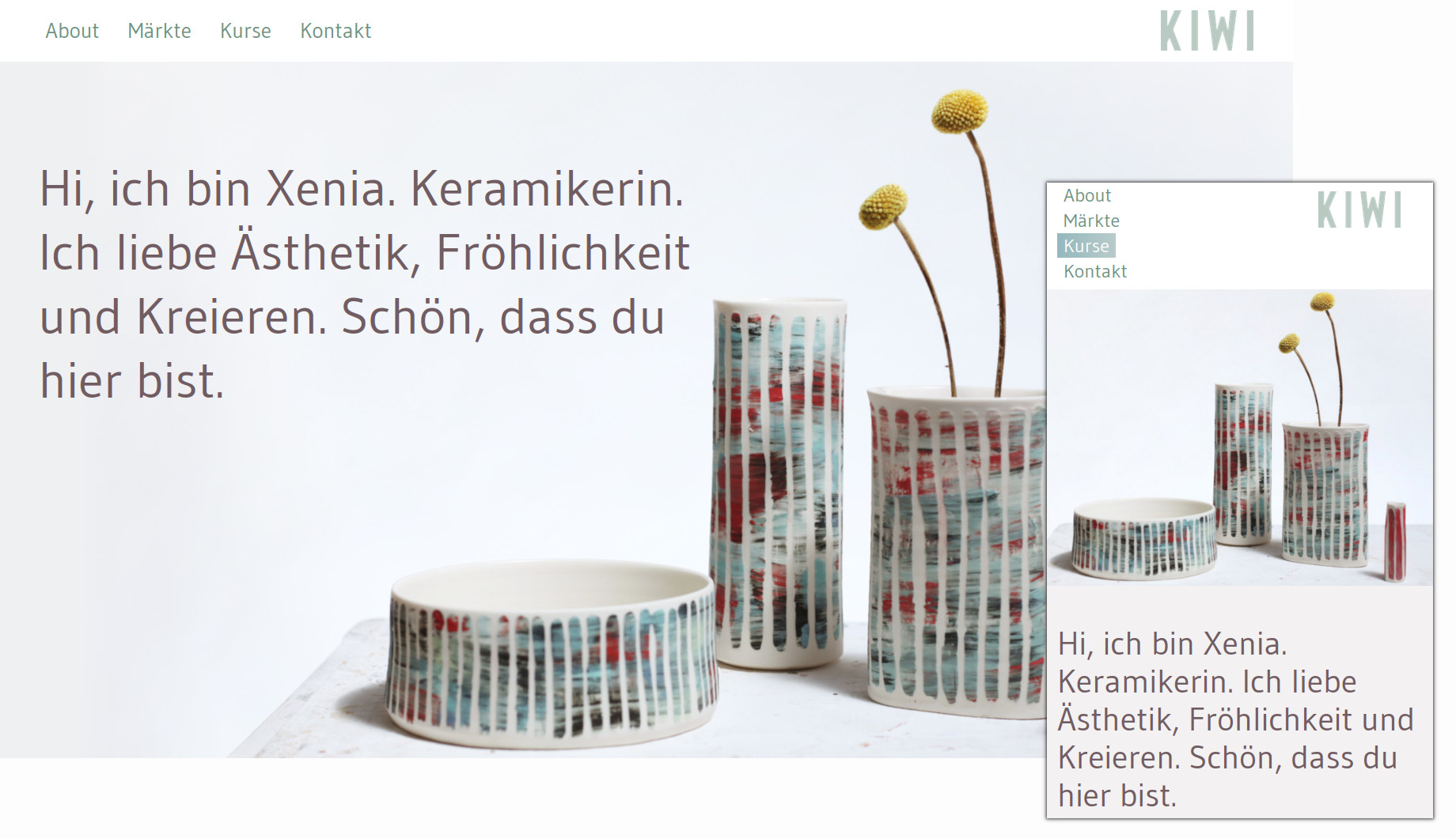 Screenshot of the website KIWI.
